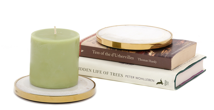 Yang Candle Plates {set of two} ~ 13